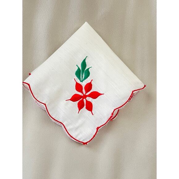 Vintage Ivory Embroidered Lovely Hankie - Picture 1 of 6